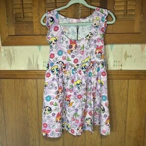 Dolls Kill Pink and purple Powerpuff Girls‎ dress Size Large NWT